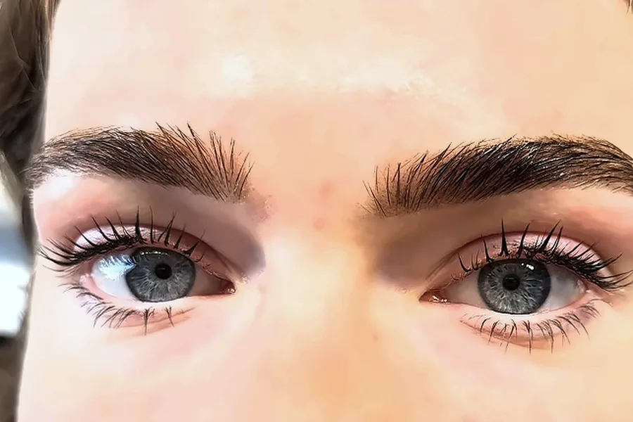 After: Brow lamination with Korean lash lift and tint