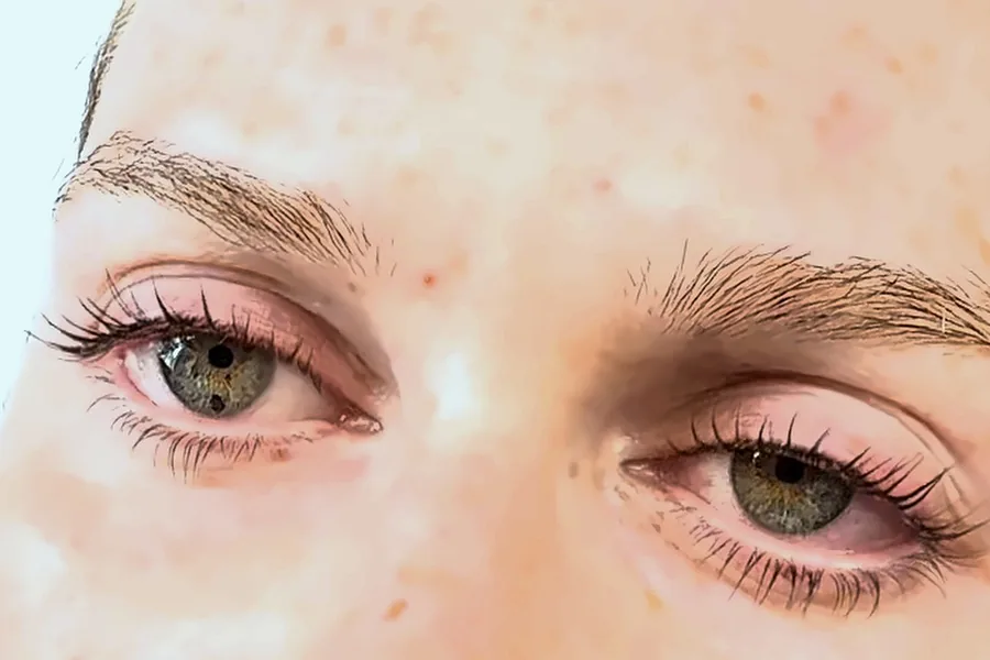 After: Korean lash lift and tint