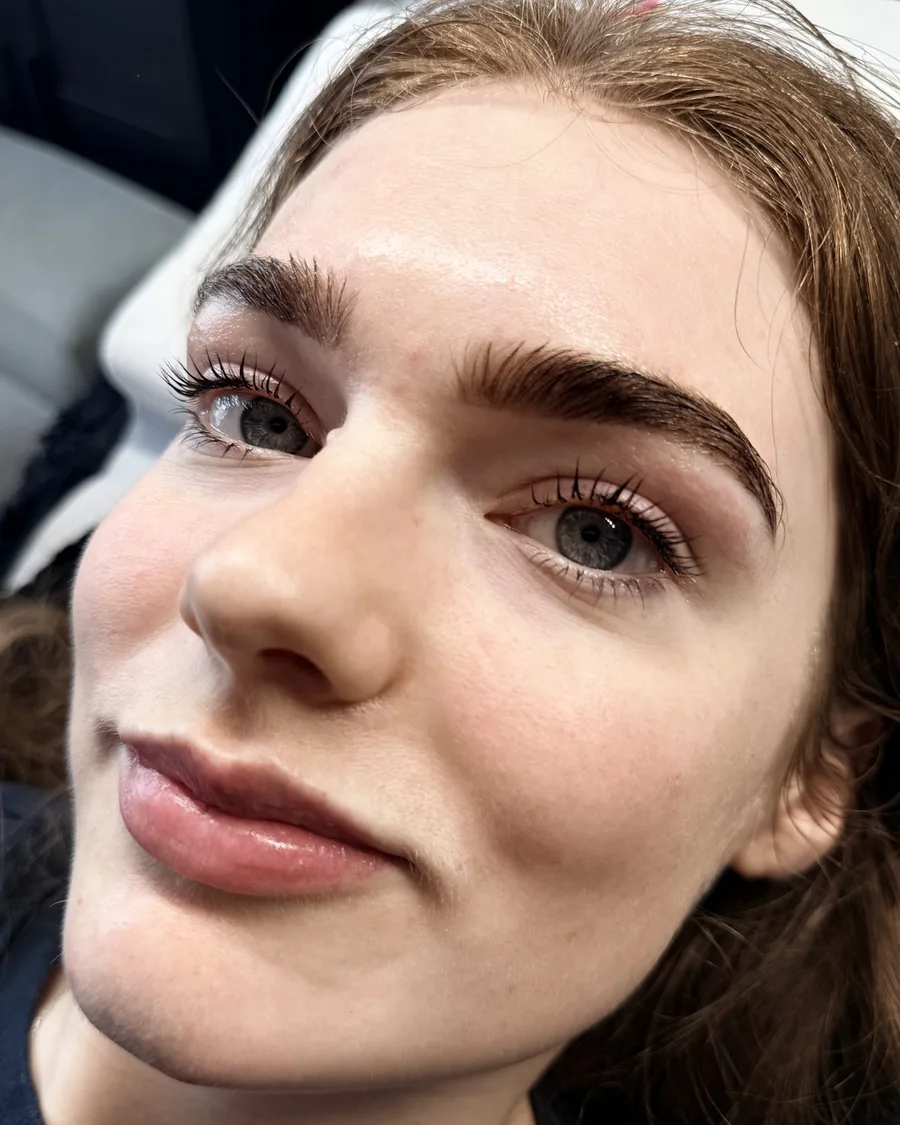 Lash and brow result at AG Beauty London