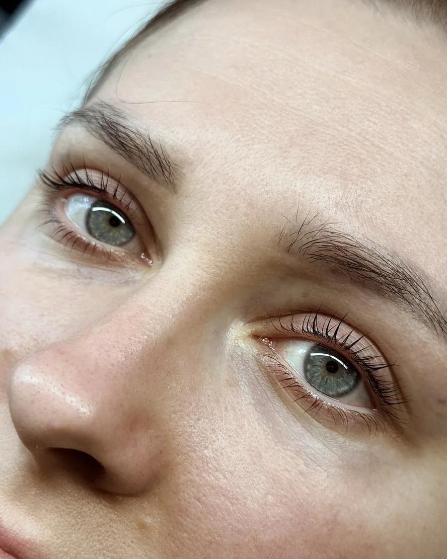 Lash and brow result at AG Beauty London