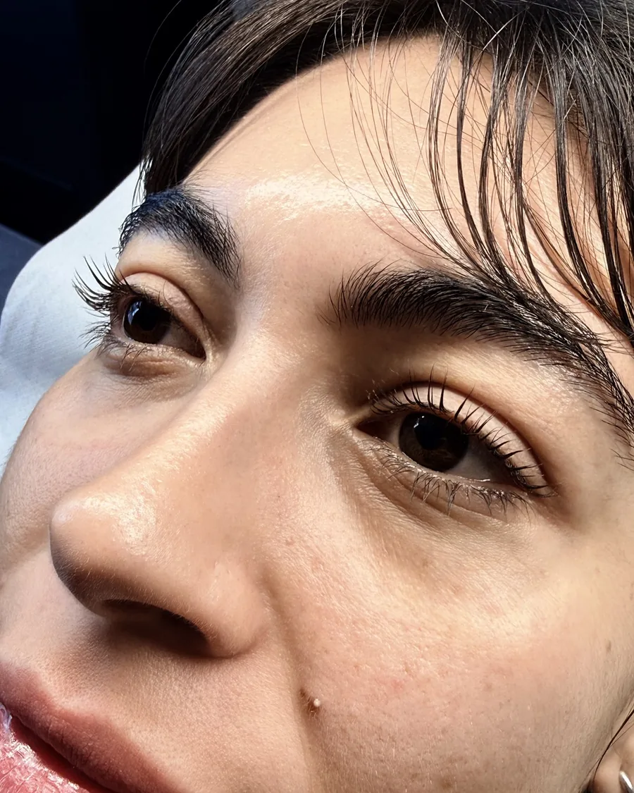 Lash and brow result at AG Beauty London
