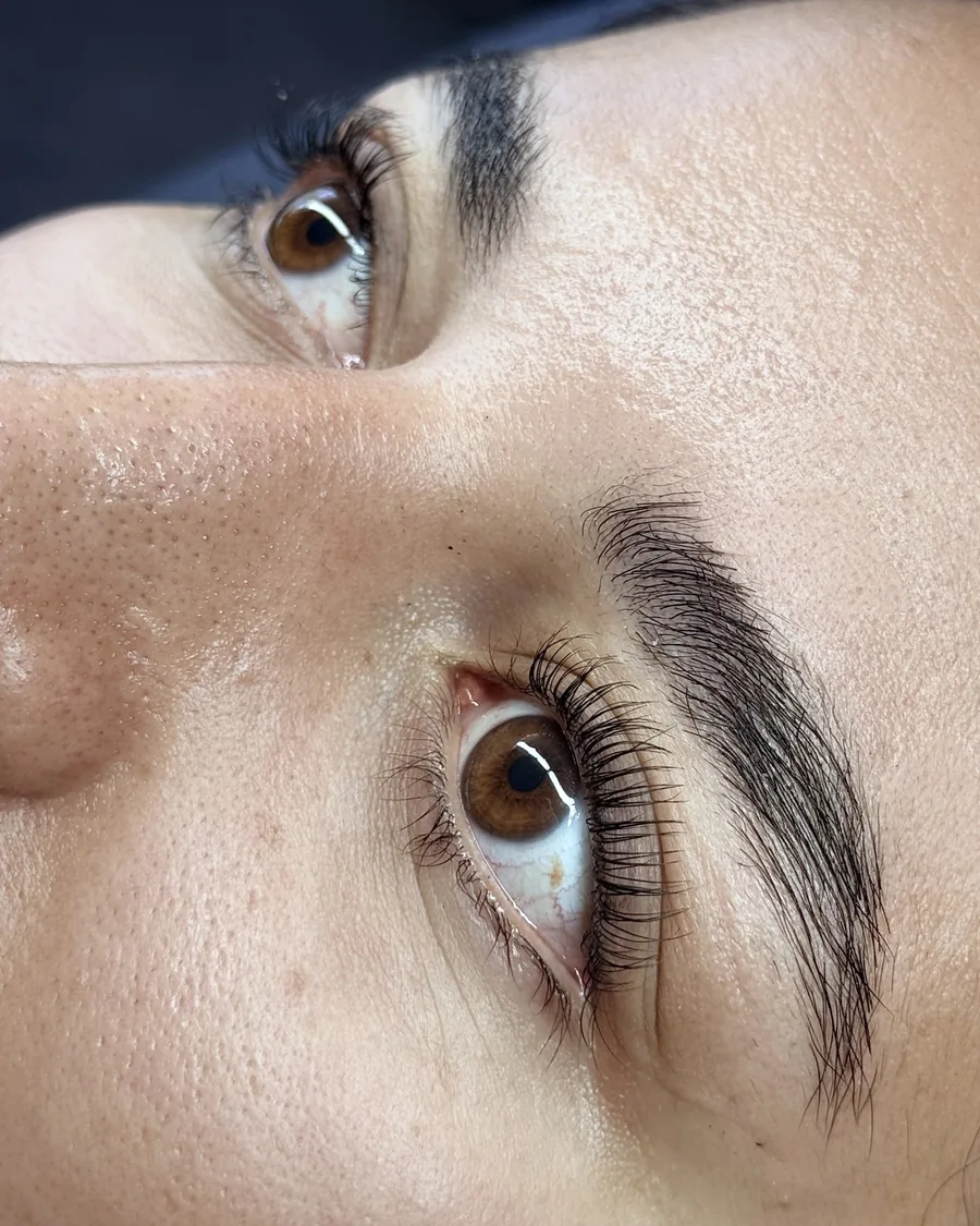 Lash and brow result at AG Beauty London