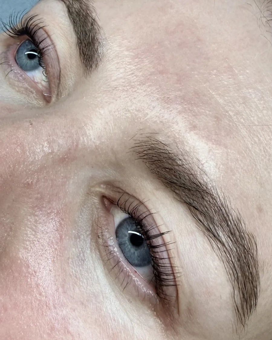 Lash and brow result at AG Beauty London